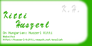 kitti huszerl business card